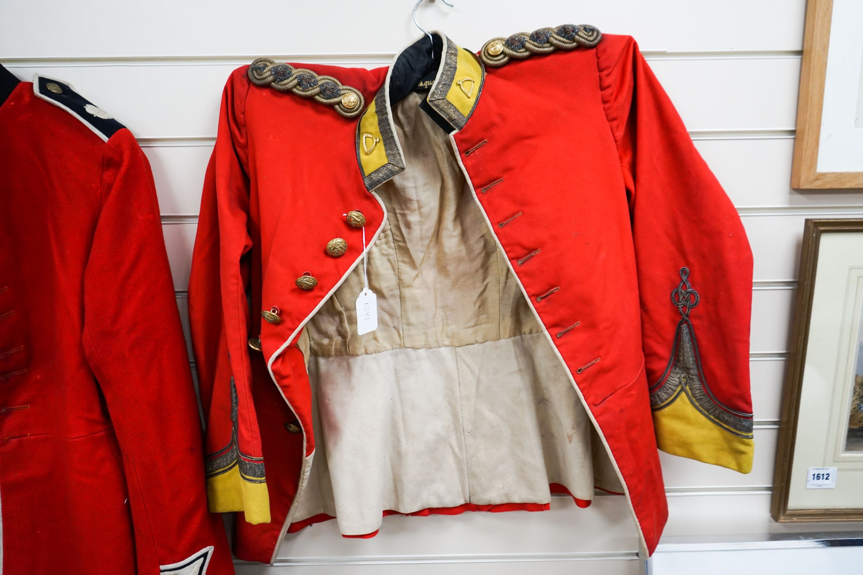 A Royal Hampshire regimental tunic and a Coldstream Guards tunic (2)